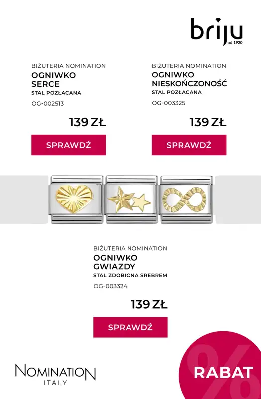 Briju - gazetka promocyjna Kolekcja biżuterii Nomination od piątku 05.12 do środy 31.12 - strona 6