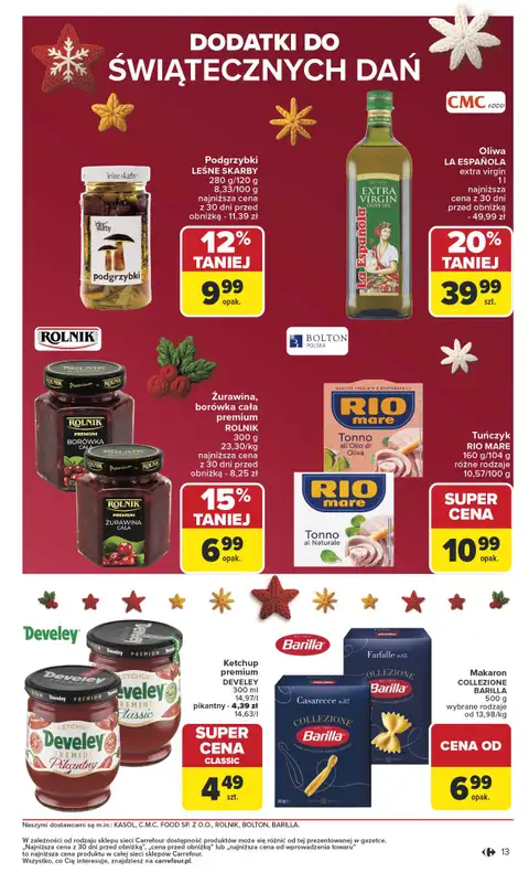 Carrefour - gazetka promocyjna Gazetka Święta ze smakiem od poniedziałku 01.12 do wtorku 23.12 - strona 13