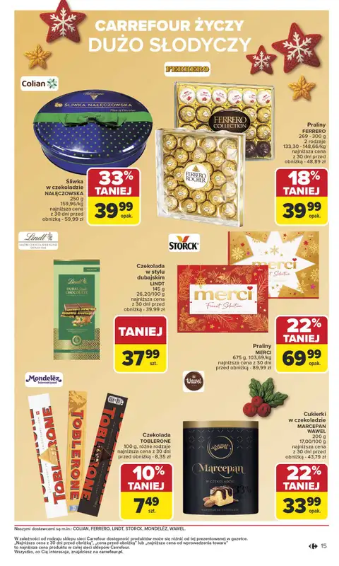 Carrefour - gazetka promocyjna Gazetka Święta ze smakiem od poniedziałku 01.12 do wtorku 23.12 - strona 15