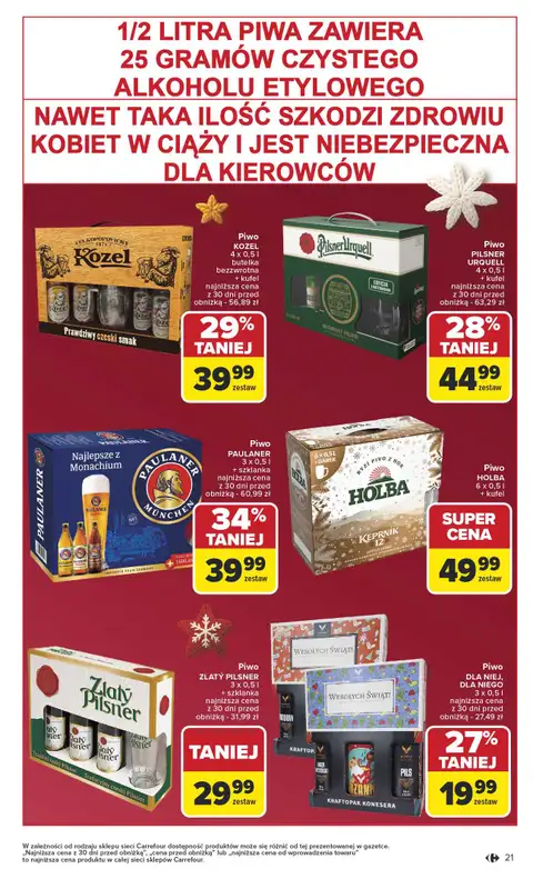 Carrefour - gazetka promocyjna Gazetka Święta ze smakiem od poniedziałku 01.12 do wtorku 23.12 - strona 21