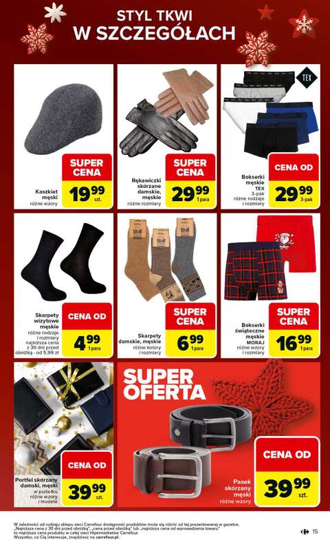 Carrefour - gazetka promocyjna Gazetka Święta spełnionych marzeń cz.2 od poniedziałku 01.12 do wtorku 23.12 - strona 15