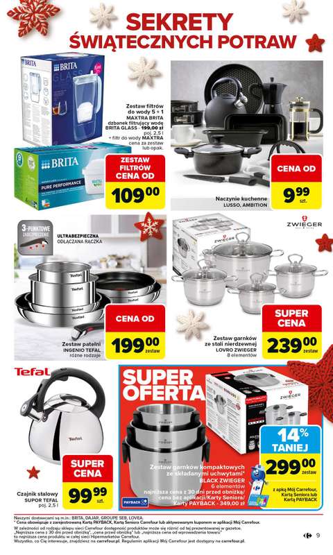 Carrefour - gazetka promocyjna Gazetka Święta spełnionych marzeń cz.2 od poniedziałku 01.12 do wtorku 23.12 - strona 9