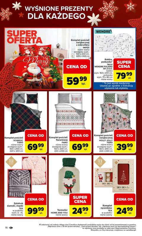Carrefour - gazetka promocyjna Gazetka Święta spełnionych marzeń cz.2 od poniedziałku 01.12 do wtorku 23.12 - strona 16