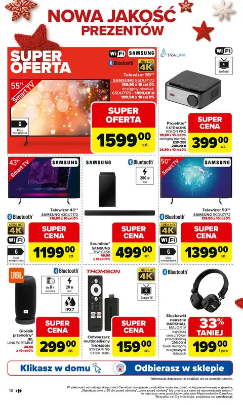 Carrefour - gazetka promocyjna Gazetka Święta spełnionych marzeń cz.2 od poniedziałku 01.12 do wtorku 23.12 - strona 18