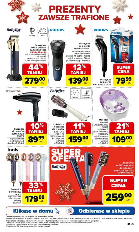 Carrefour - gazetka promocyjna Gazetka Święta spełnionych marzeń cz.2 od poniedziałku 01.12 do wtorku 23.12 - strona 25