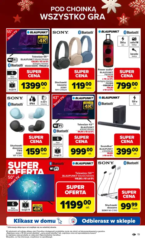 Carrefour - gazetka promocyjna Gazetka Święta spełnionych marzeń cz.2 od poniedziałku 01.12 do wtorku 23.12 - strona 19