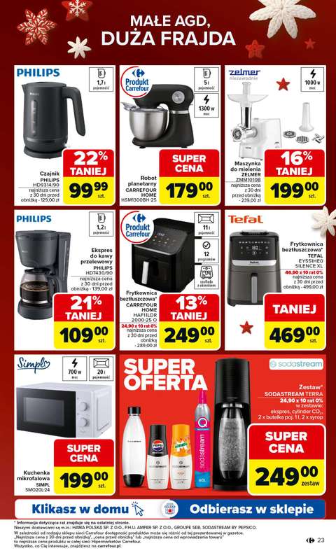 Carrefour - gazetka promocyjna Gazetka Święta spełnionych marzeń cz.2 od poniedziałku 01.12 do wtorku 23.12 - strona 23