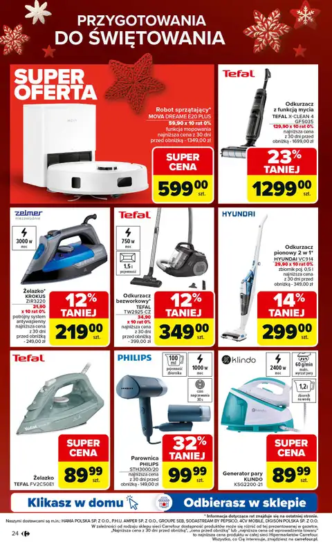Carrefour - gazetka promocyjna Gazetka Święta spełnionych marzeń cz.2 od poniedziałku 01.12 do wtorku 23.12 - strona 24
