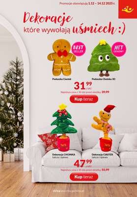 Poczta Polska - gazetka promocyjna Gazetka od poniedziałku 01.12 do niedzieli 14.12