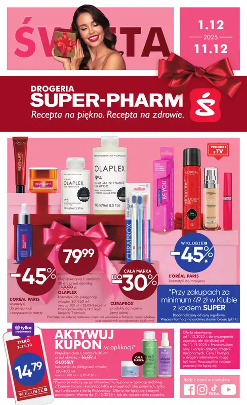 Super-Pharm - gazetka promocyjna Gazetka od poniedziałku 01.12 do czwartku 11.12