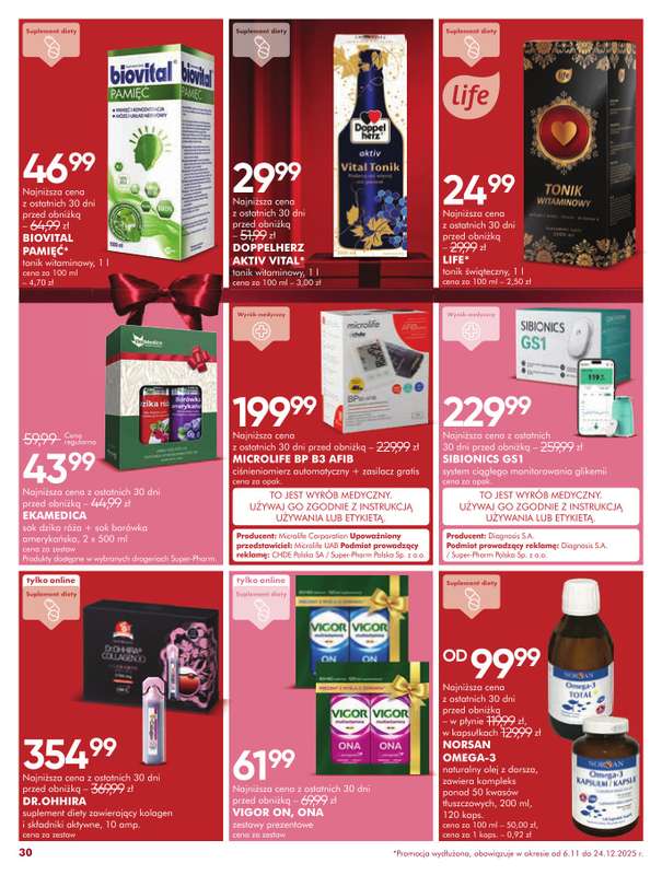 Super-Pharm - gazetka promocyjna Jakie piękne Święta od poniedziałku 01.12 do środy 24.12 - strona 30