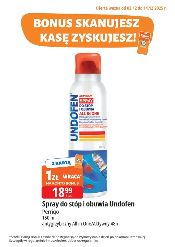 Leclerc - gazetka promocyjna Oferta E.Leclerc I Bonus skanujesz, kasę zyskujesz  