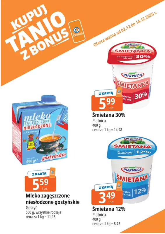 Leclerc - gazetka promocyjna Oferta E.Leclerc I Bonus skanujesz, kasę zyskujesz od wtorku 02.12 do niedzieli 14.12 - strona 4