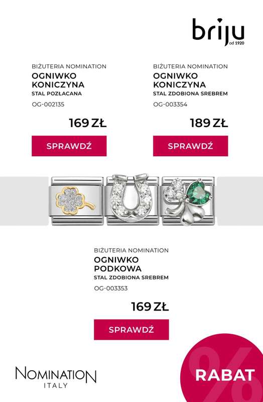 Prezenty - gazetka promocyjna Briju | Kolekcja biżuterii Nomination od piątku 05.12 do poniedziałku 15.12 - strona 9