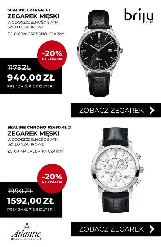 Prezenty - gazetka promocyjna Briju | -20% na zegarki od niedzieli 30.11 do środy 31.12 - strona 11