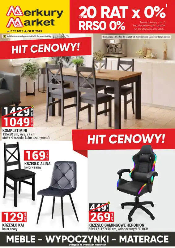 Merkury Market - gazetka promocyjna Gazetka od poniedziałku 01.12 do środy 31.12