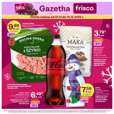 Frisco - gazetka promocyjna Gazetka od poniedziałku 01.12 do niedzieli 14.12