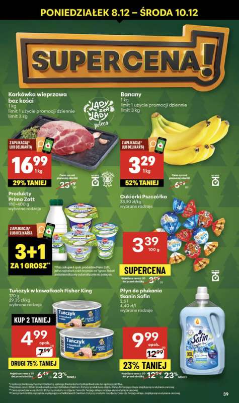 Delikatesy Centrum - gazetka promocyjna Gazetka  do środy 10.12 - strona 39