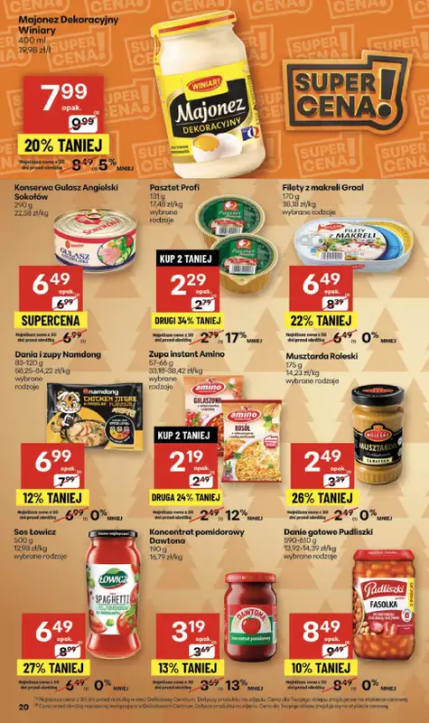 Delikatesy Centrum - gazetka promocyjna Gazetka  do środy 10.12 - strona 20