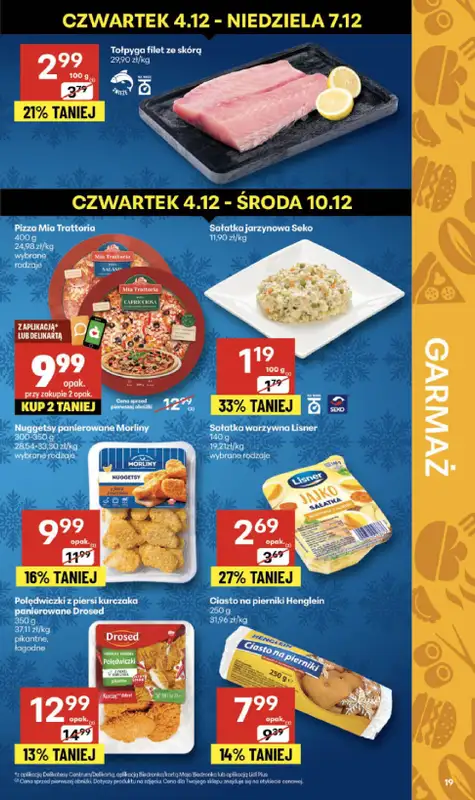 Delikatesy Centrum - gazetka promocyjna Gazetka  do środy 10.12 - strona 19