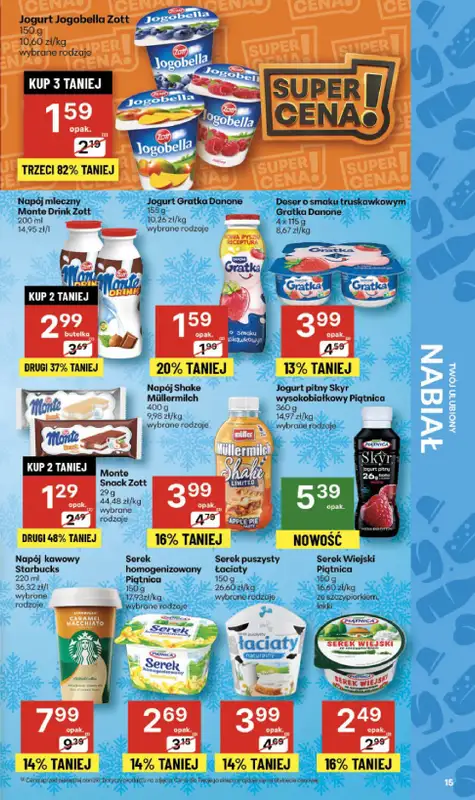 Delikatesy Centrum - gazetka promocyjna Gazetka  do środy 10.12 - strona 15