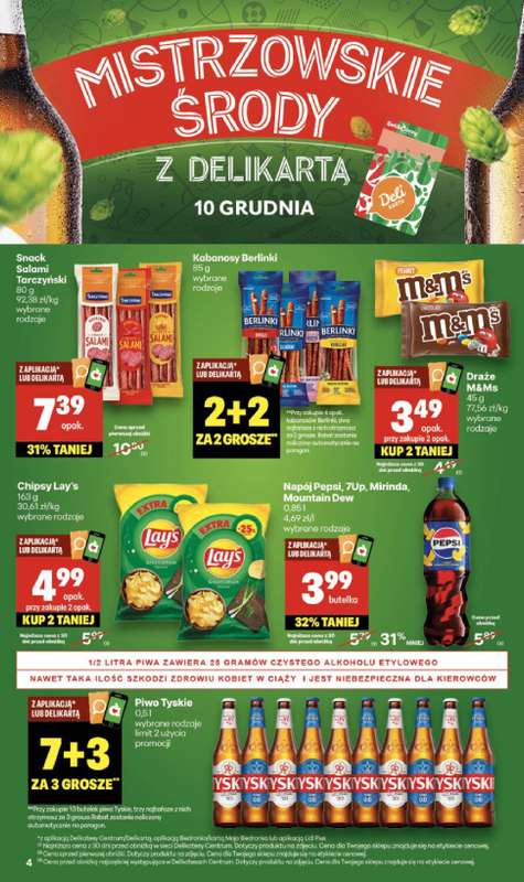 Delikatesy Centrum - gazetka promocyjna Gazetka  do środy 10.12 - strona 4
