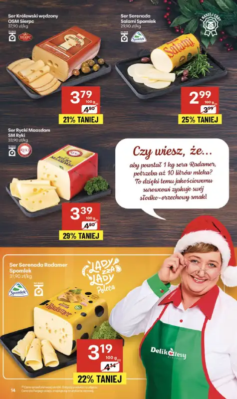 Delikatesy Centrum - gazetka promocyjna Gazetka  do środy 10.12 - strona 14
