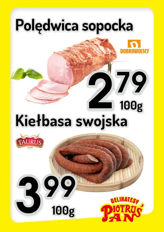 Delikatesy Piotruś Pan - gazetka promocyjna Plakaty promocyjne od poniedziałku 01.12 do środy 03.12