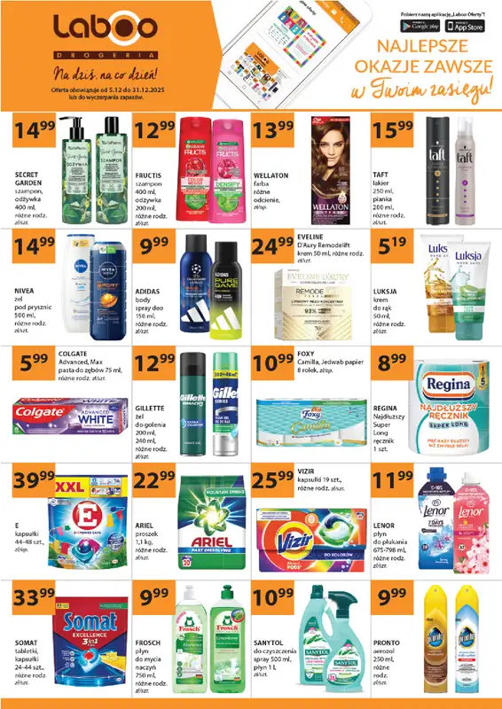 Drogerie Laboo - gazetka promocyjna Gazetka od piątku 05.12 do środy 31.12