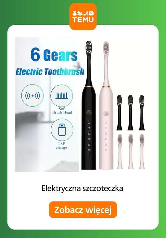 Temu - gazetka promocyjna Szczoteczki elektryczne w super cenach! od poniedziałku 08.12  - strona 8