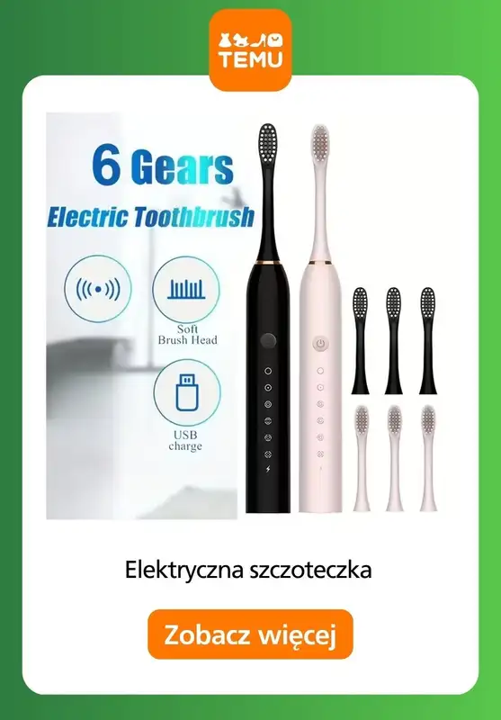 Temu - gazetka promocyjna Szczoteczki elektryczne w super cenach! od poniedziałku 08.12  - strona 8