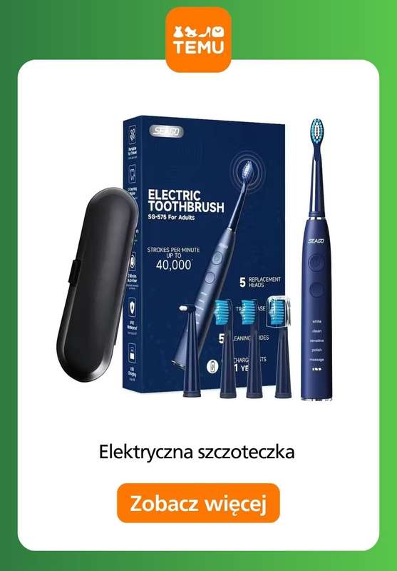 Temu - gazetka promocyjna Szczoteczki elektryczne w super cenach! od poniedziałku 08.12  - strona 7