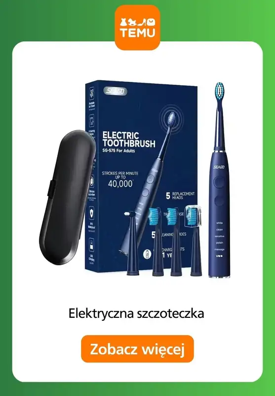 Temu - gazetka promocyjna Szczoteczki elektryczne w super cenach! od poniedziałku 08.12  - strona 7
