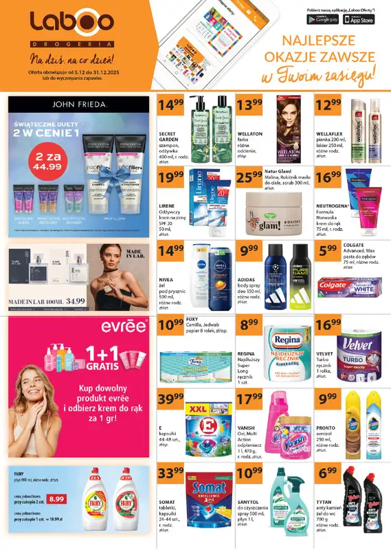 Drogerie Laboo - gazetka promocyjna Gazetka od piątku 05.12 do środy 31.12