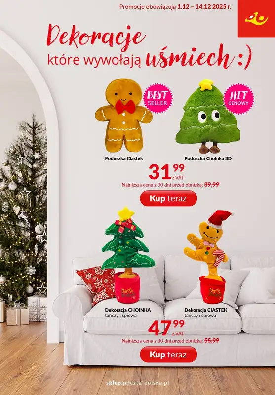 Poczta Polska - gazetka promocyjna Gazetka od poniedziałku 01.12 do niedzieli 14.12 - strona 2