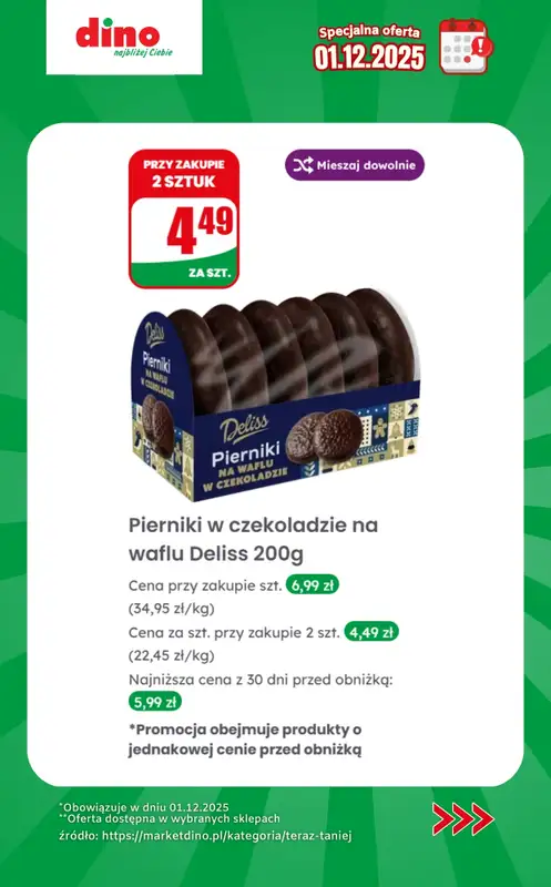 Dino - gazetka promocyjna Specjalna oferta na 01.12.2025 - promocje spoza gazetki od poniedziałku 01.12 do poniedziałku 01.12 - strona 12