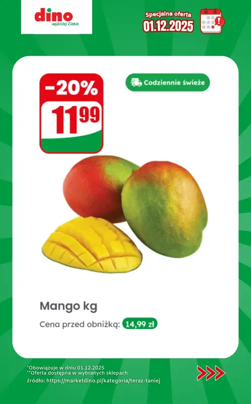 Dino - gazetka promocyjna Specjalna oferta na 01.12.2025 - promocje spoza gazetki od poniedziałku 01.12 do poniedziałku 01.12 - strona 3