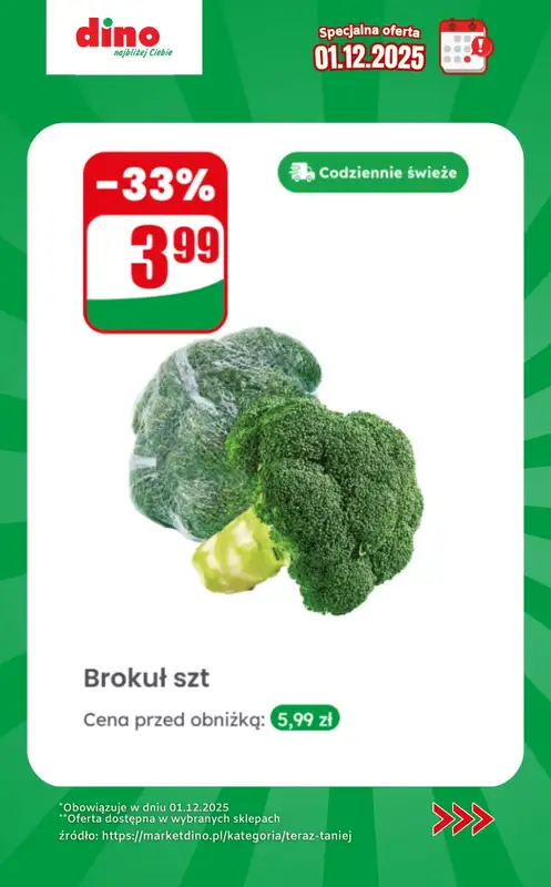 Dino - gazetka promocyjna Specjalna oferta na 01.12.2025 - promocje spoza gazetki od poniedziałku 01.12 do poniedziałku 01.12 - strona 4