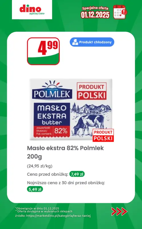 Dino - gazetka promocyjna Specjalna oferta na 01.12.2025 - promocje spoza gazetki od poniedziałku 01.12 do poniedziałku 01.12 - strona 7