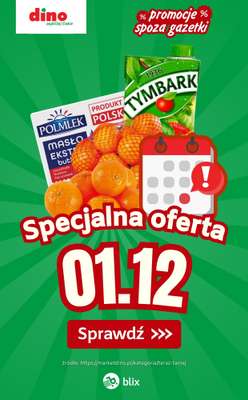 Dino - gazetka promocyjna Specjalna oferta na 01.12.2025 - promocje spoza gazetki od poniedziałku 01.12 do poniedziałku 01.12