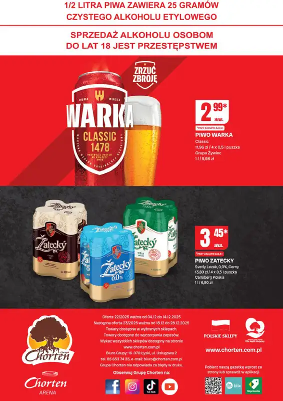 Chorten - gazetka promocyjna Gazetka Dolny Śląsk, Wielkopolska, Zach-pom, Lubuskie Minimarket od czwartku 04.12 do niedzieli 14.12 - strona 4