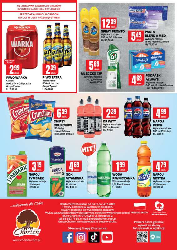 Chorten - gazetka promocyjna Gazetka Małopolska, Śląsk, Podkarpacie, Opolskie Market od czwartku 04.12 do niedzieli 14.12 - strona 4