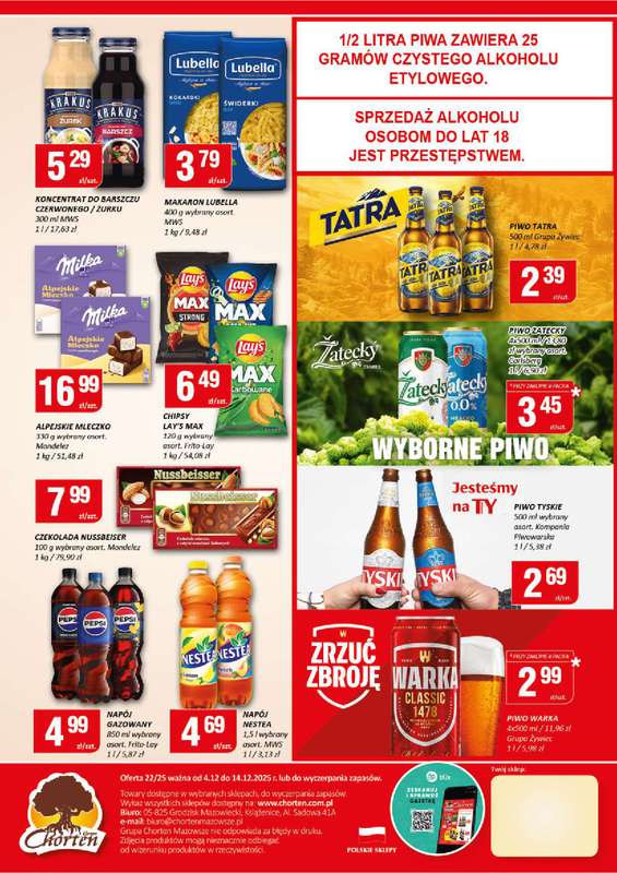Chorten - gazetka promocyjna Gazetka Mazowsze Minimarket od czwartku 04.12 do niedzieli 14.12 - strona 2