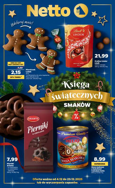 Netto - gazetka promocyjna Katalog Świąteczny od czwartku 04.12 do wtorku 23.12