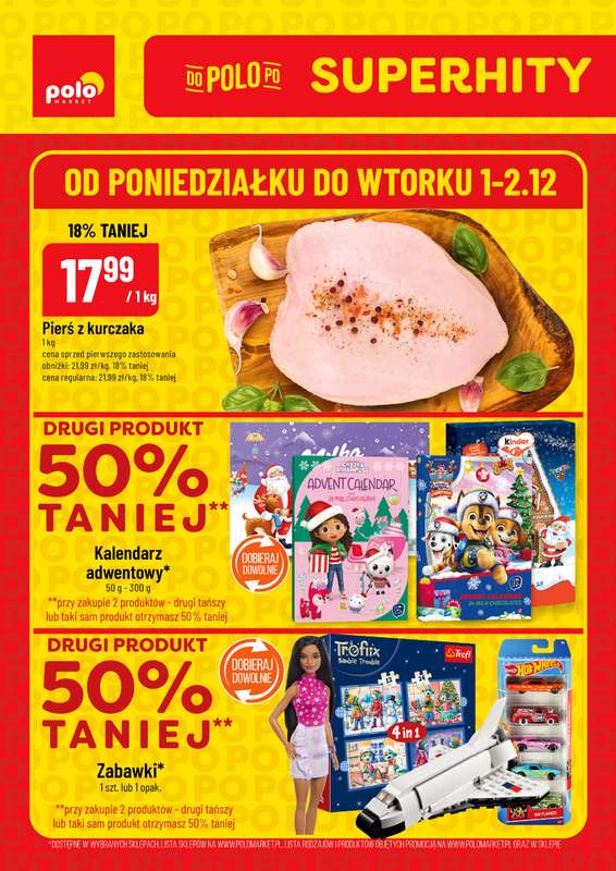 POLOmarket - gazetka promocyjna Super hity od poniedziałku 01.12 do wtorku 02.12