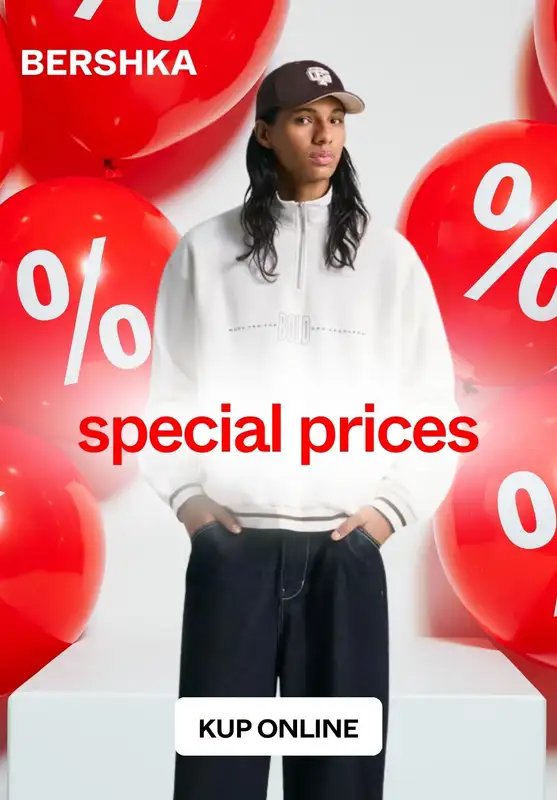 Bershka - gazetka promocyjna Special Prices - ubranie męskie od poniedziałku 01.12 