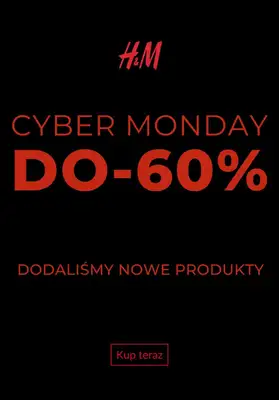 H&M - gazetka promocyjna Cyber Monday: do -60% od poniedziałku 01.12 