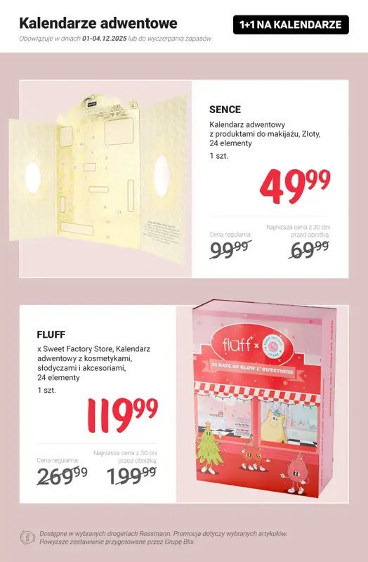 Rossmann - gazetka promocyjna 1+1 na kalendarze adwentowe! od poniedziałku 01.12 do czwartku 04.12 - strona 3
