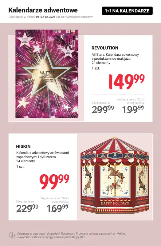 Rossmann - gazetka promocyjna 1+1 na kalendarze adwentowe! od poniedziałku 01.12 do czwartku 04.12 - strona 4