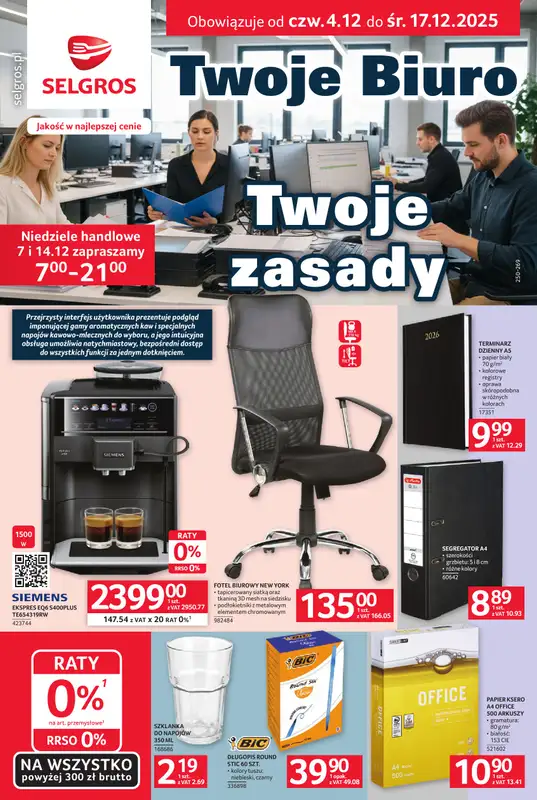 Selgros - gazetka promocyjna Katalog Biuro od czwartku 04.12 do środy 17.12